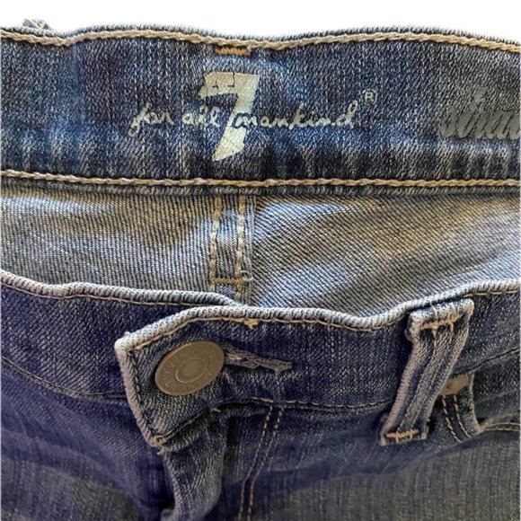 Seven for All Mankind Womens Washed Denim Mid-Rise Straight Leg Jeans Sz 29 EUC - Picture 4 of 8